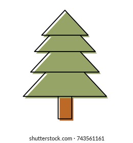 christmas tree  vector illustration