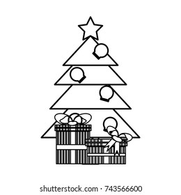 christmas tree  vector illustration