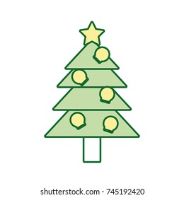 christmas tree vector illustration