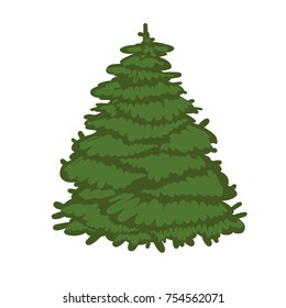 Christmas tree, vector illustration 