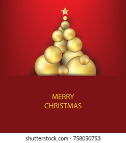 Christmas tree. Vector illustration.
