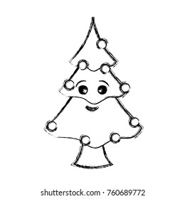christmas tree vector illustration