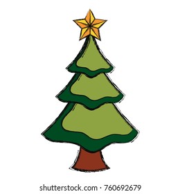 christmas tree vector illustration