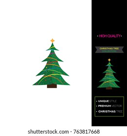 Christmas tree vector illustration