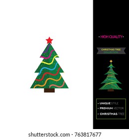 Christmas tree vector illustration