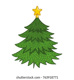 Christmas tree vector illustration