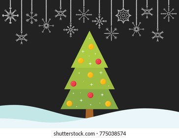 Christmas Tree Vector Illustration
