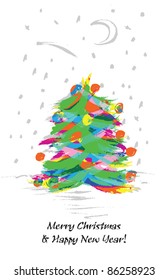 Christmas Tree. Vector illustration