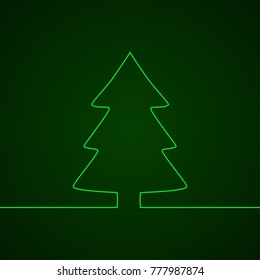 Christmas tree, vector illustration. Abstract background.
