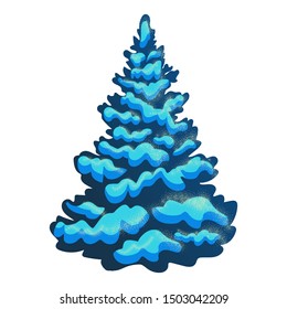 Christmas tree. Vector illustration. Background or card. Poster. EPS 10. 
