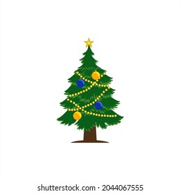 christmas tree vector illustration for background