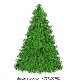 Christmas tree. Vector illustration for cards, poster and banners design.