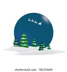 Christmas tree vector illustration. cartoon flat style. Merry Christmas and a happy New Year design for The greeting cards