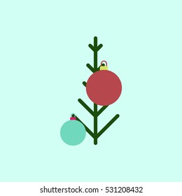 christmas tree Vector illustration christmas tree decorated with balls