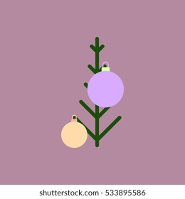 christmas tree Vector illustration christmas tree decorated with balls