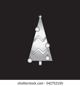christmas tree Vector illustration christmas tree decorated with balls