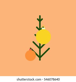 christmas tree Vector illustration christmas tree decorated with balls
