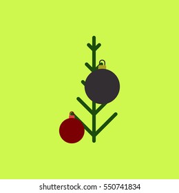 christmas tree Vector illustration christmas tree decorated with balls