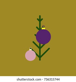 christmas tree Vector illustration christmas tree decorated with balls