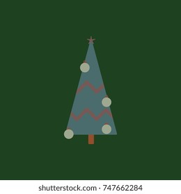 christmas tree Vector illustration christmas tree decorated with balls