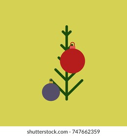 christmas tree Vector illustration christmas tree decorated with balls