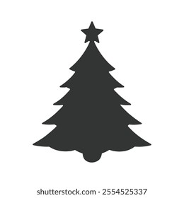 Christmas tree vector illustration design. Merry Christmas tree logo icon. on a white background.