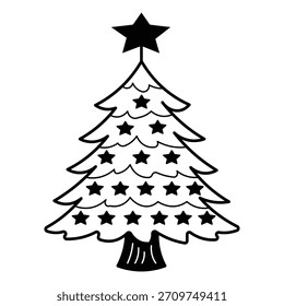 Diseño de Ilustración vectorial de árbol de Navidad