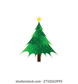 Ilustración vectorial del árbol de Navidad y diseño del árbol