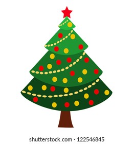 Christmas tree Vector Illustration Graphics.