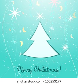 christmas tree vector illustration greeting
