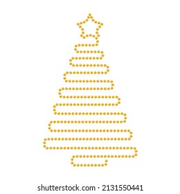 Christmas tree vector illustration isolated on white background
