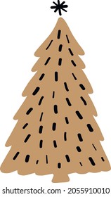 Árbol de Navidad. Ilustración vectorial. Feliz Navidad 