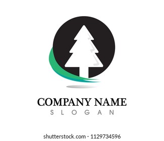 Christmas Tree vector illustration
and nature eco logo 