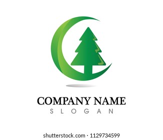 Christmas Tree vector illustration
and nature eco logo 