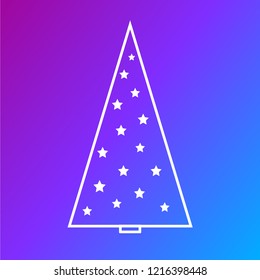 Christmas tree vector illustration on gradient background