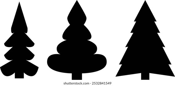 Christmas tree vector illustration on white background 