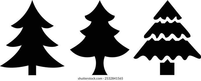 Christmas tree vector illustration on white background 