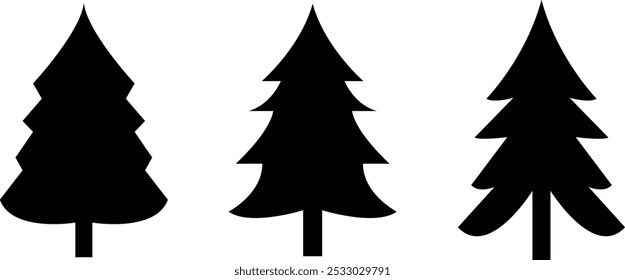 Christmas tree vector illustration on white background  