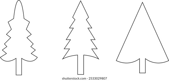 Christmas tree vector illustration on white background  