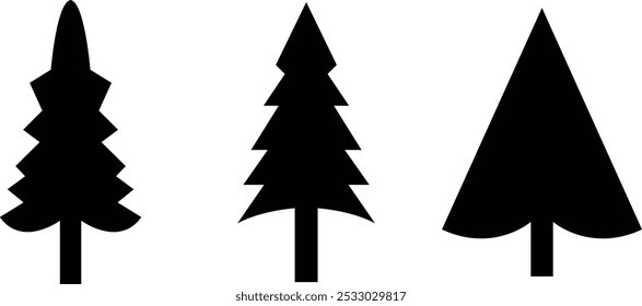 Christmas tree vector illustration on white background  