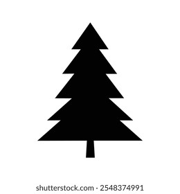 A Christmas tree vector illustration on white background