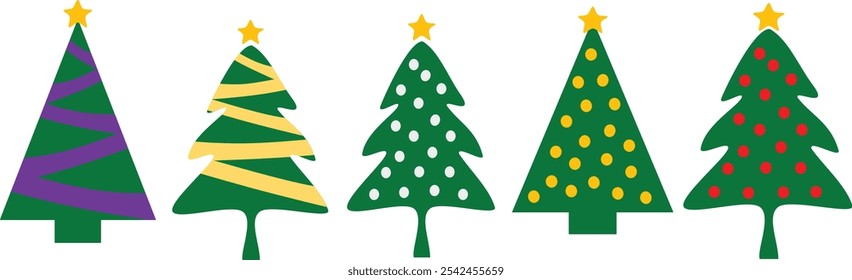 Christmas tree vector illustration Christmas ornament theme	
