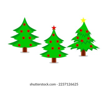 Ilustración vectorial de árbol de Navidad, perfecta para plantillas, edición, carteles, tarjetas de felicitación, publicidad, etc.