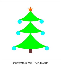 Christmas tree. Vector Illustration, Picture, Computer graphic