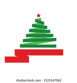Christmas tree vector illustration simple design illustration