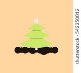 christmas tree Vector illustration christmas tree with star