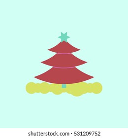 christmas tree Vector illustration christmas tree with star