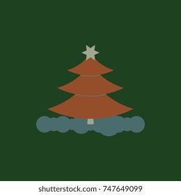 christmas tree Vector illustration christmas tree with star