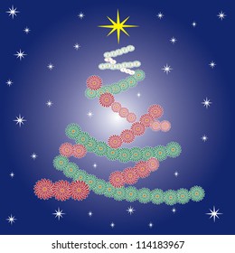 Christmas tree vector image