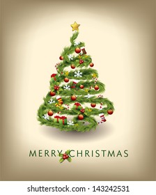 Christmas tree vector image